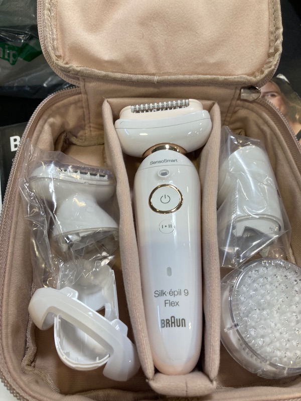 Photo 1 of Braun Epilator Silk-épil 9 9-030 with Flexible Head, Facial Hair Removal for Women and Men, Hair Removal Device, Shaver & Trimmer, Cordless, Rechargeable, Wet & Dry, Beauty Kit with Body Massage Pad