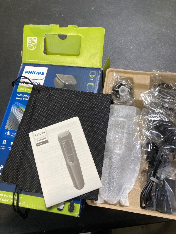 Photo 1 of Norelco Philips Multi Groomer All-in-One Trimmer Series 3000-13 Piece Mens Grooming Kit for Beard, Face, Nose, Ear Hair Trimmer and Hair Clipper - NO Blade Oil Needed, MG3740/40