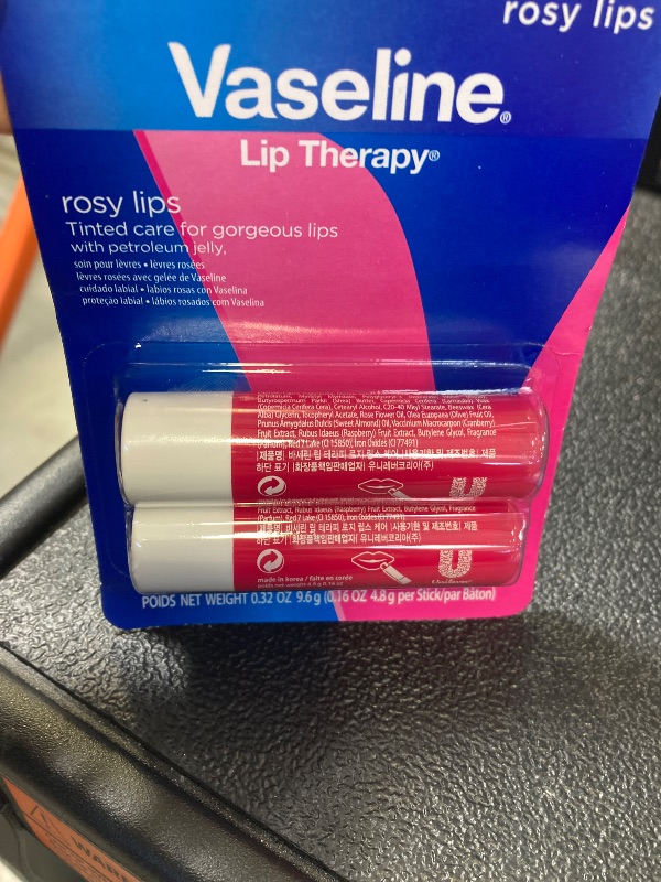 Photo 1 of Vaseline Lip Therapy Stick, Rosy Lips | Petroleum Jelly Vaseline Lip Balms | 4.8g x 2