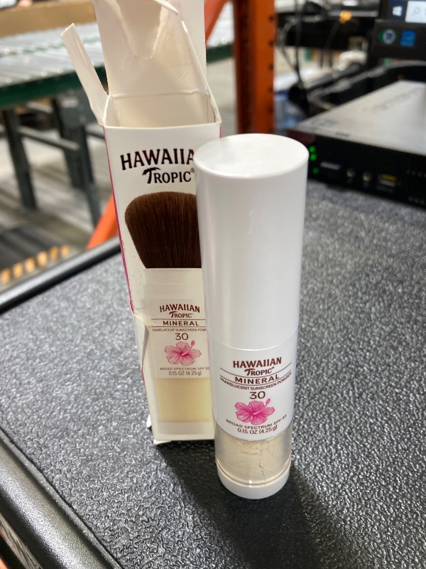 Photo 1 of Hawaiian Tropic Mineral Powder Sunscreen Brush SPF 30 | Beach Essentials, Zinc Oxide Mineral Sunscreen Powder SPF, Face Sunblock Travel Size, Brush On Sun Screen Protector for Face and Body, 0.15oz