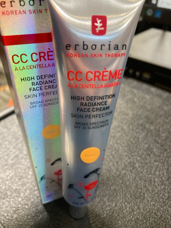 Photo 1 of Erborian Color Correcting CC Cream with Centella Asiatica, Tan (Dore) - Light Multi-Purpose Facial Concealer with Illuminating Finish Soothes & Hydrates - SPF Korean Skincare Skin Perfector - 1.5 Oz