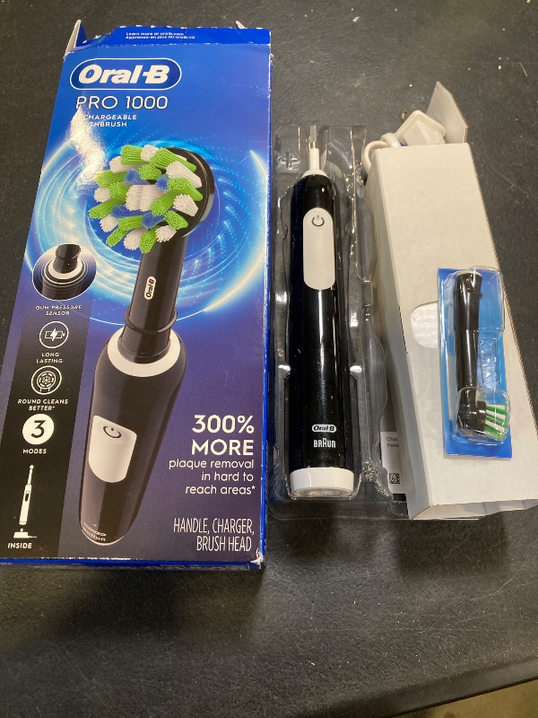 Photo 1 of Oral-B Pro 1000 Rechargeable Electric Toothbrush, Black
