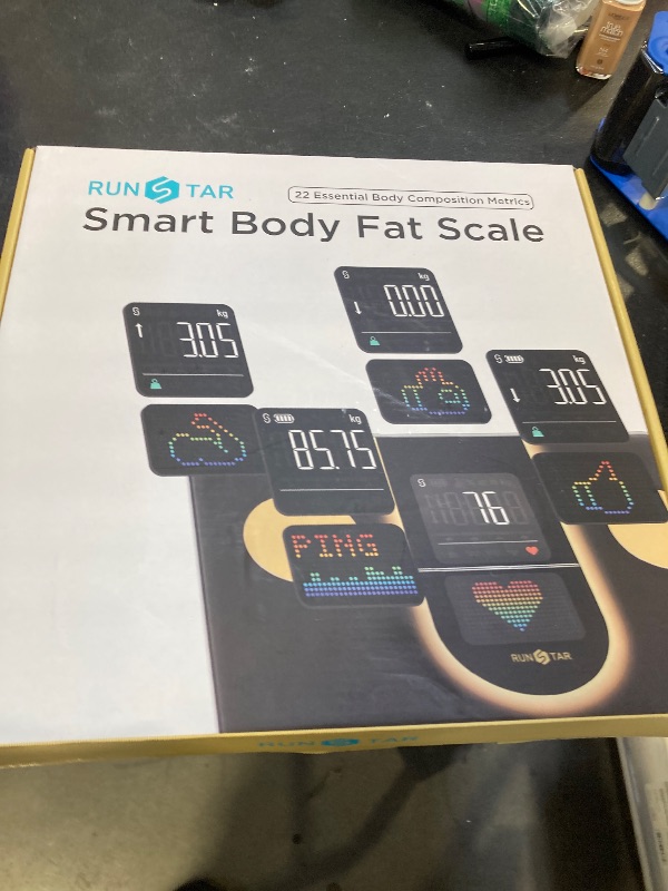 Photo 1 of Runstar Scale for Body Weight, Smart Scale with 8-in-1 VA Display, High Precision Bathroom Digital Scale for Body Weight Heart Rate BMI Body Fat 22 Body Composition Sync APP, FSA HSA Eligible