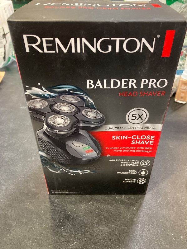 Photo 1 of Remington Balder Pro Electric Razor for Head XR7000A - Premier Wet/Dry Bald Head Shaver, Flex Blades for a Close Shave, Cordless Rechargeable, Effortless Head Shaving with Precision Dual Track Heads
