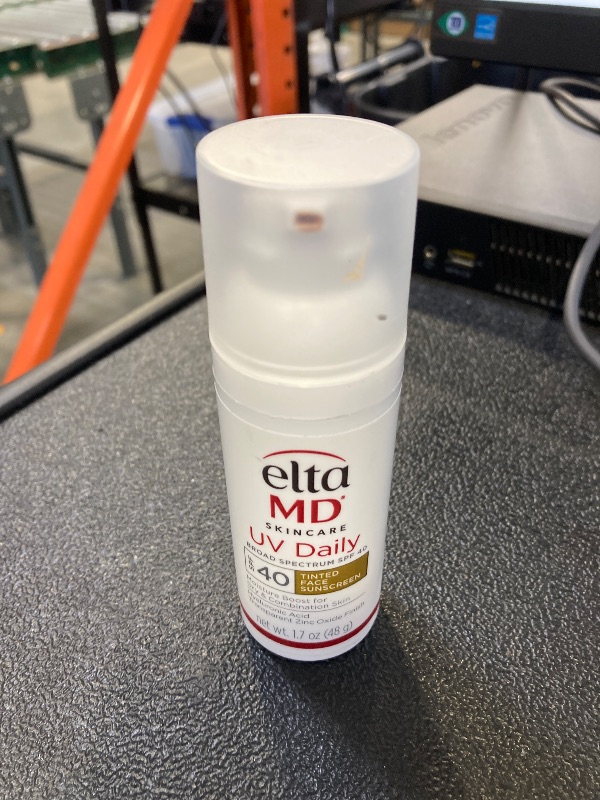 Photo 1 of EltaMD UV Daily Tinted SPF 40 Face Sunscreen Moisturizer with Zinc Oxide, Tinted Daily Face Moisturizer with SPF, Sunscreen for Dry Skin,1.7 oz Pump