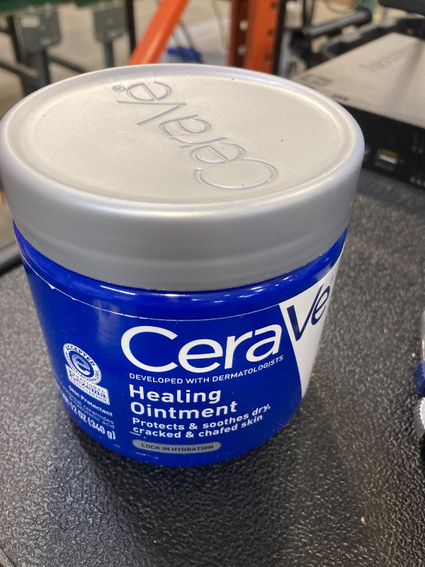Photo 1 of CeraVe Healing Ointment, Hydrating Skin Protectant With Petrolatum, Hyaluronic Acid & Ceramides, Face & Body Skin Barrier Repair For Cracked, Chafed, Dry Skin, Fragrance Free & Lanolin Free, 12 Oz