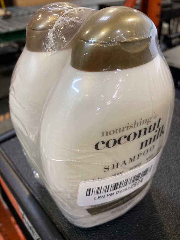 Photo 1 of OGX Nourishing + Coconut Milk Shampoo & Conditioner Set, Hydrating & Restoring, Moisturizes for Soft Hair After the First Use, Sulfate-Free Surfactants, 2 Items, 2 x 13 fl. Oz