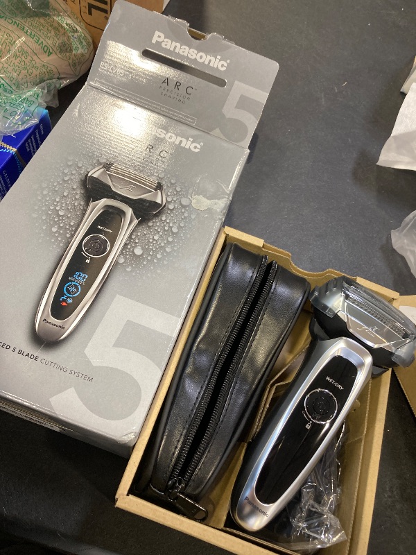 Photo 1 of Panasonic ARC5 Electric Razor for Men with Pop-Up Trimmer, Wet/Dry 5-Blade Electric Shaver with Intelligent Shave Sensor and Multi-Flex Pivoting Head – ES-LV65-S (Silver)