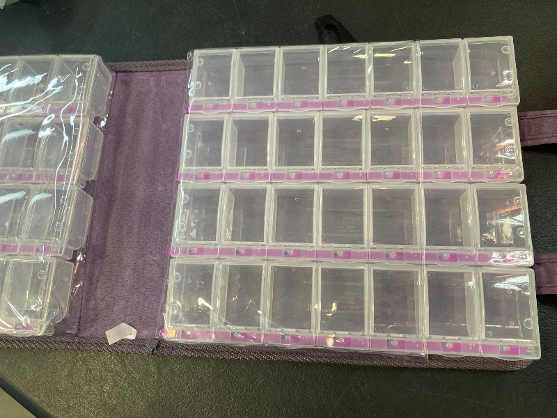 Photo 1 of Craft Mates Bead Organizer with 56 Locking Compartments, Clear Plastic Storage Containers for Beads, Buttons, Pins, Jewelry, and Craft Supplies, Durable Clear Lids, Portable Organizer for Crafters