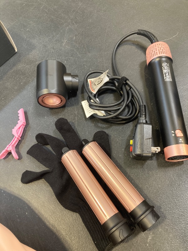 Photo 1 of 3 in 1 Air Styler with High-Speed Hair Dryer Brush & Air Wrap Curler for Curling, Negative Ions Frizz-Free Styling Drying, No Heat Damage, Fit for All Hair Types Hot Hair Styler with Travel Case