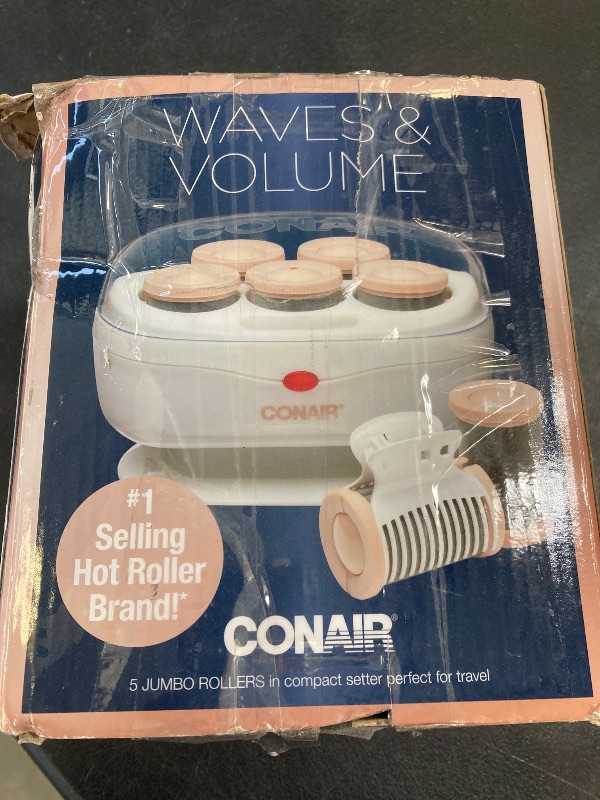Photo 1 of Conair Double Ceramic Hot Rollers for Long, Medium, and All Hair - Hair Curler - Hair Roller Clips Included - 1 1/2-inch Rollers