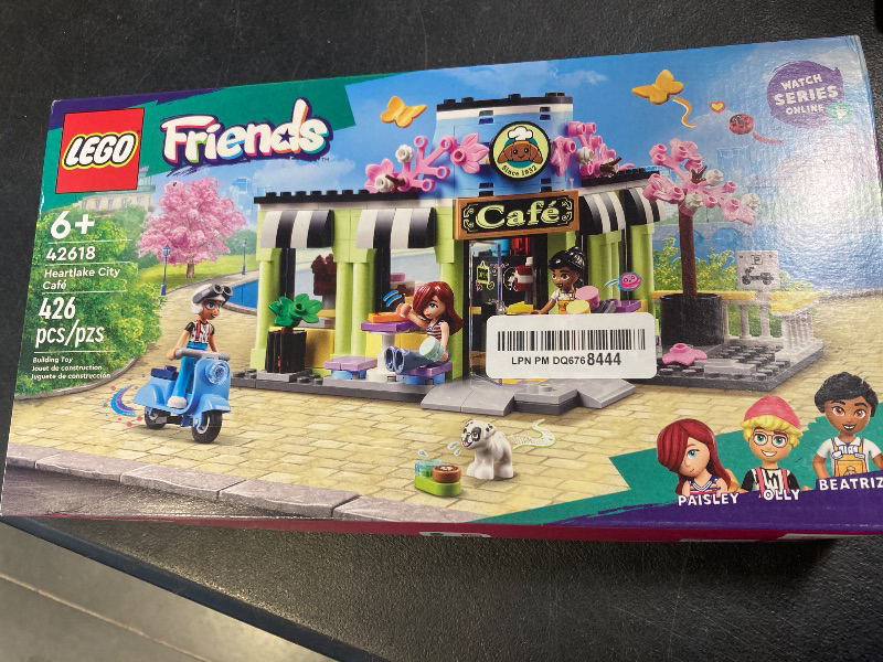 Photo 1 of LEGO Friends Heartlake City Café Shop Toy for Kids, Bakery Building Set, Birthday Gift Idea for Girls and Boys Ages 6 Years and Up with 3 Mini Dolls and a Dog Toy Figure, 42618