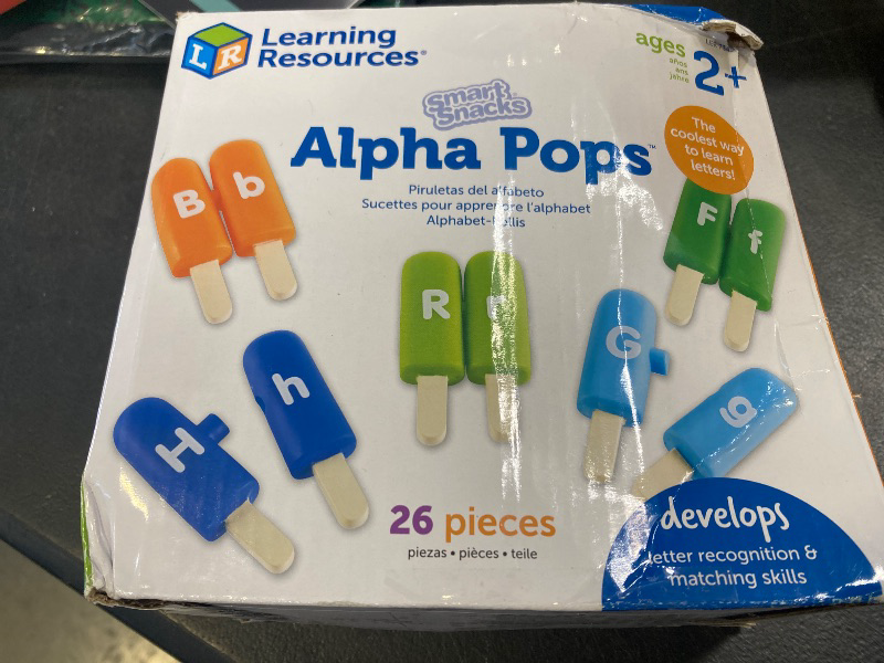 Photo 1 of Learning Resources Smart Snacks Alpha Pops, 26 Pieces, Age 2+, Toys for Toddlers, Toddler Alphabet, Learning ABC, Learning Toys, Stocking Stuffers for Kids