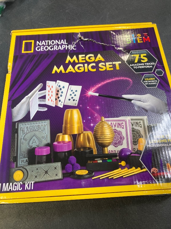 Photo 1 of NATIONAL GEOGRAPHIC Mega Magic Set - More Than 75 Magic Tricks for Kids to Perform with Step-by-Step Video Instructions for Each Trick Provided by a Professional Magician