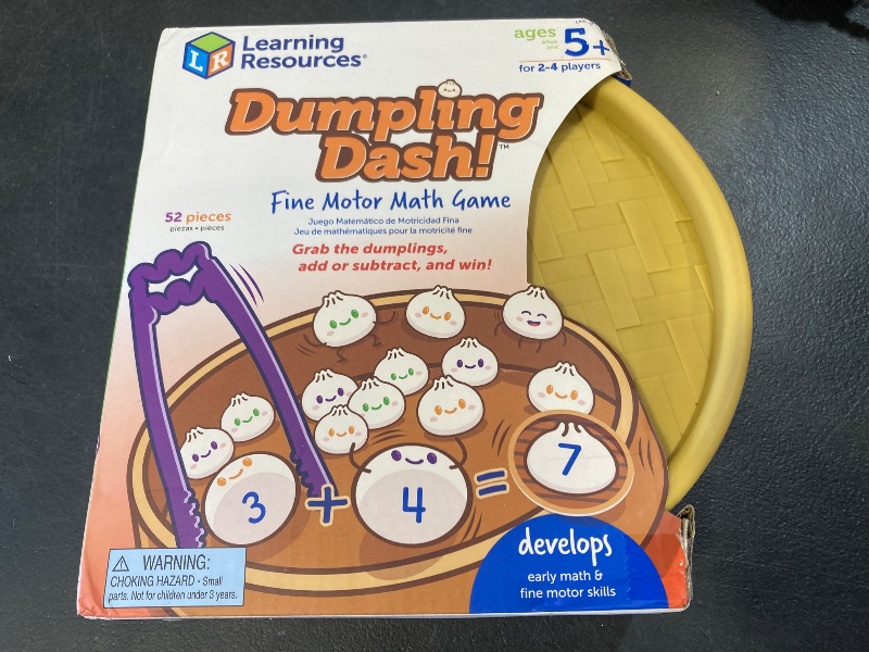 Photo 1 of Learning Resources Dumpling Dash Fine Motor Math Game, Math Manipulatives, Montessori Toys, Board Game, Play Food, Homeschool, Fine Motor Toys, Food Games, Counting Toys, Homeschool Preschool