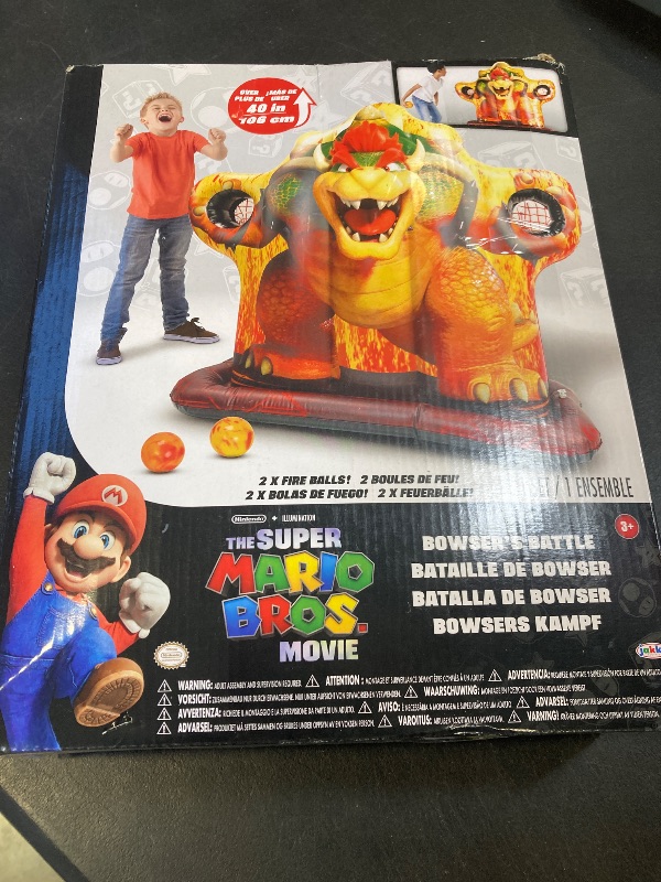 Photo 1 of THE SUPER MARIO BROS. MOVIE Bowser Inflatable Sports Game for Kids, Indoor Games or Outdoor Games for Kids and Adults, Approximate Inflated Size 51 Inches L x 18 Inches W x 46 Inches H
