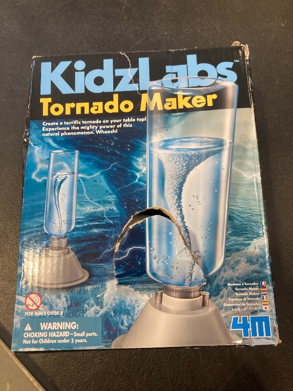 Photo 1 of 4M: KidzLabs: Tornado Maker - DIY A Battery Powered Tabletop Water Tornado, Empty Bottle Construction, STEM Science Craft & Activity Kit, Kids Age 8+