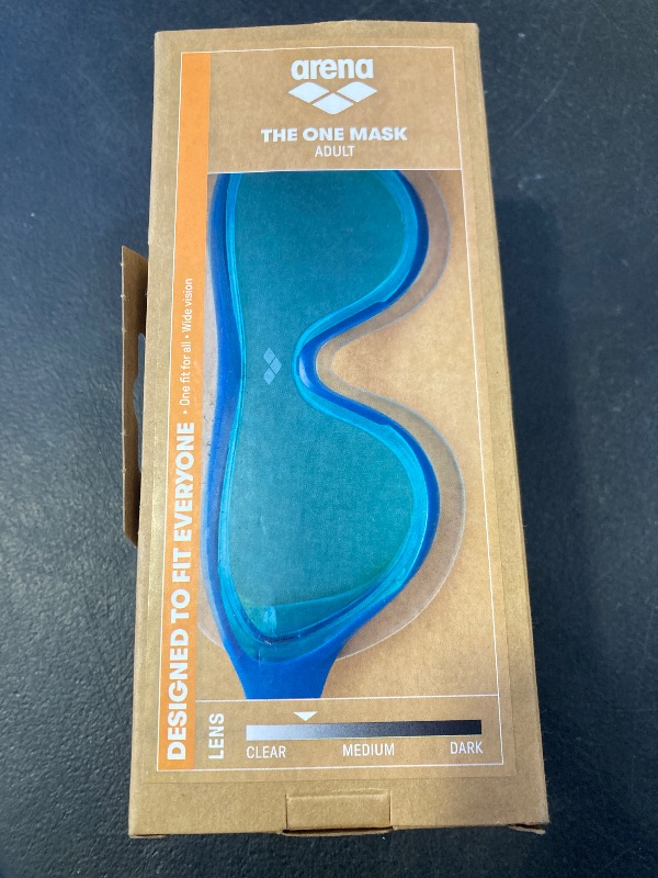 Photo 1 of ARENA Unisex Adult The One Swim Mask Fitness Swimming Goggles for Men and Women Large Fit Polycarbonate Non-Mirror Lens, Blue/Blue Cosmo/Water