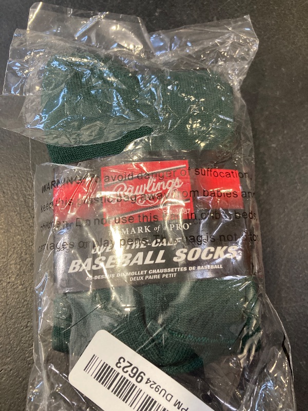 Photo 1 of Rawlings Baseball/Softball Socks | 2 Pair | Small | Dark Green