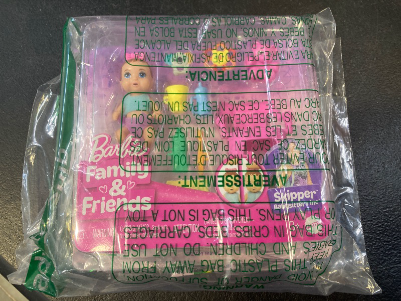 Photo 1 of Barbie Skipper Babysitters Inc Baby Small Doll & Accessories, First Tooth Playset with Appearing & Disappearing Tooth