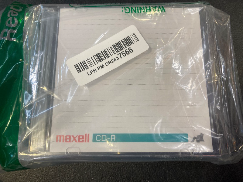 Photo 1 of Maxell – MAX648210, CD Recordable Media - Noise-free Surface Playback CDs 700Mb Storage & Up to 48x - Blank CDs, CD Storage & Slim Jewel Case Holder – 10 Pack