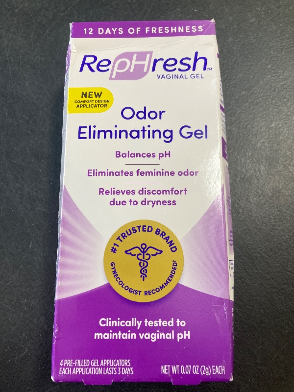 Photo 1 of RepHresh Odor Eliminating Vaginal Gel, Feminine Care pH Balance for Women, 4 Count (0.7oz)