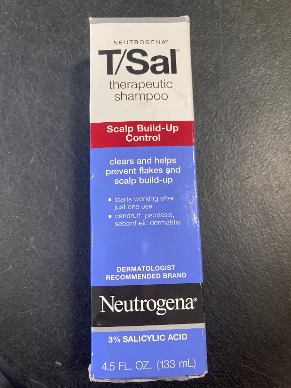 Photo 1 of Neutrogena T/Sal Therapeutic Shampoo for Scalp Build-Up Control with Salicylic Acid, Scalp Treatment for Dandruff, Scalp Psoriasis & Seborrheic Dermatitis Relief, 4.5 fl. oz