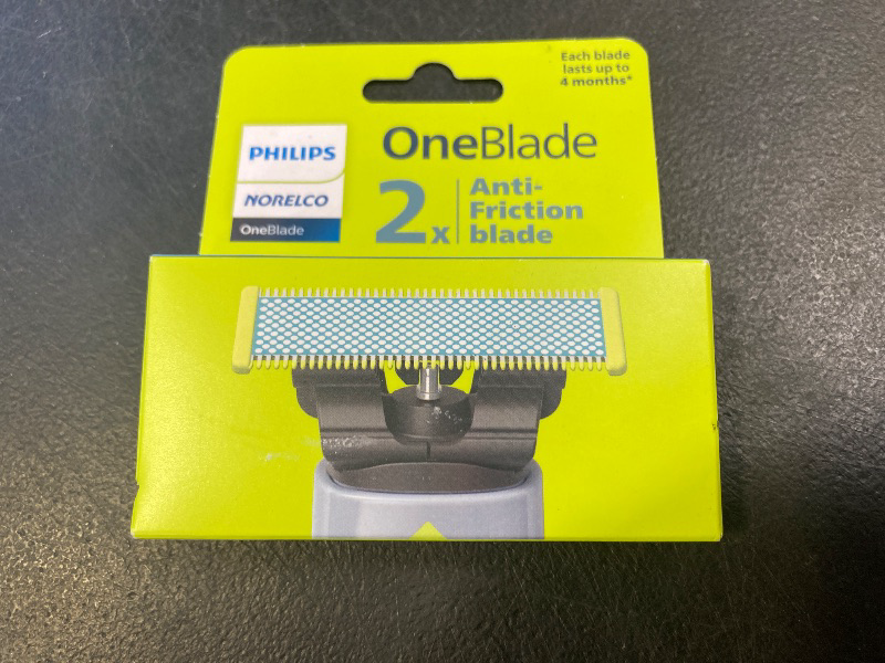Photo 1 of Philips Norelco OneBlade Anti Friction Blade, Genuine Replacement Blade for OneBlade Electric Shaver and Trimmer, Durable Stainless Steel, Trim, Edge and Shave, 2 Pack, QP225/80