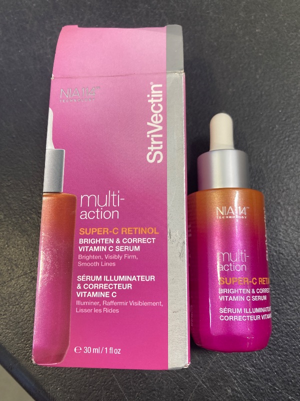 Photo 1 of StriVectin Multi-Action Super-C Retinol Brighten and Correct Vitamin C Face Serum with Acerola Cherry Extract, 1 Fl Oz