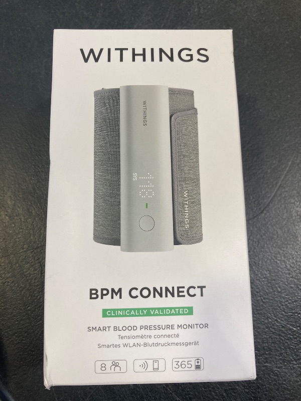 Photo 1 of Withings BPM Connect - Digital Blood Pressure Cuff & Heart Rate Monitor - Blood Pressure Machine Arm Cuff, FDA Cleared, FSA/HSA Eligible, IOS & Android