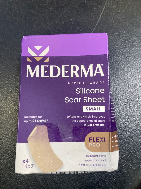 Photo 1 of Mederma Medical Grade Silicone Scar Sheets; Improves The Appearance of Old and New Scars; for Injury, Burn and Surgery Scars, 4 Count