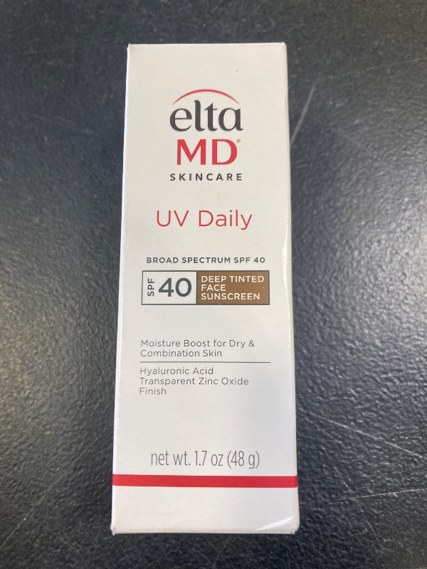 Photo 1 of EltaMD UV Daily Deep Tinted SPF 40 Face Sunscreen Moisturizer with Zinc Oxide, Tinted Daily Face Moisturizer with SPF, Sunscreen for Dry Skin,1.7 oz Pump