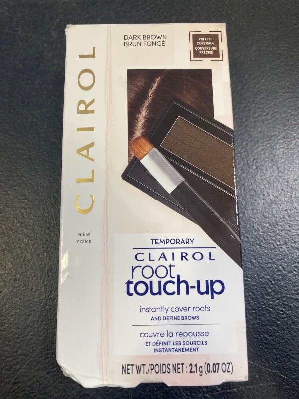 Photo 1 of Clairol Root Touch-Up Temporary Concealing Powder, Dark Brown Hair Color, Pack of 1