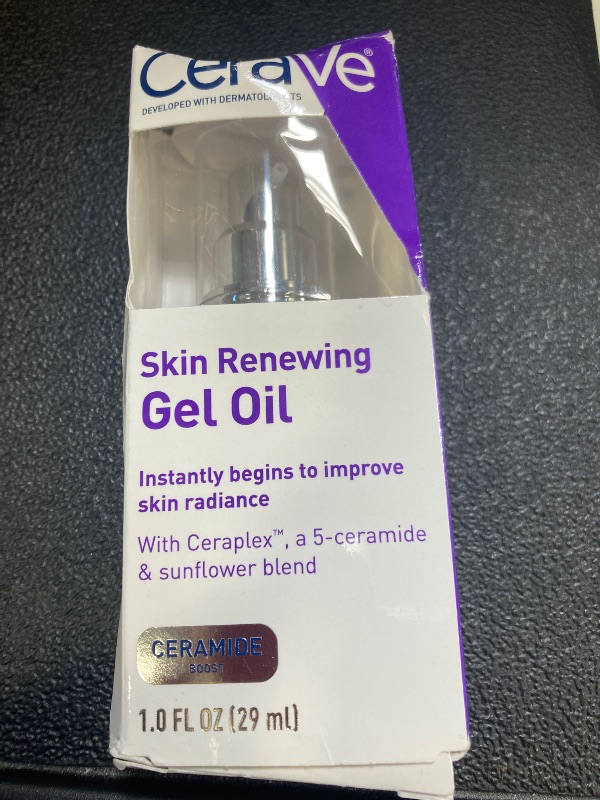 Photo 1 of CeraVe Skin Renewing Gel Oil, Daily Hydrating Serum For Face With CeraPlex & Hyaluronic Acid, Gel Moisturizer For Face Hydrates & Smooths Skin, Non-Greasy, Fragrance Free & Non-Comedogenic, 1 Ounce