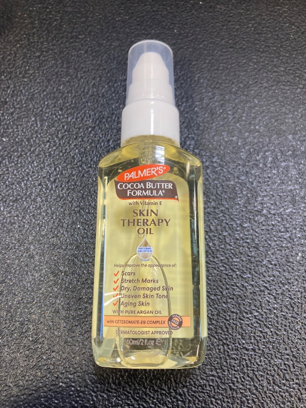 Photo 1 of Palmer's Cocoa Butter Formula Skin Therapy Moisturizing Body Oil with Vitamin E & Pure Argan Oil, Deep Body Moisturizer for Dry, Damaged Skin, Scars or Stretch Marks, 2 Ounces