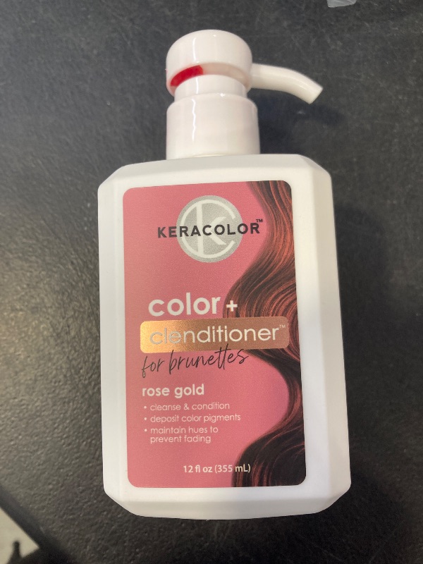 Photo 1 of Keracolor Clenditioner for Brunettes ROSE GOLD Hair Dye - Semi Permanent Hair Color Depositing Conditioner, Cruelty-free, 12 Fl. Oz.