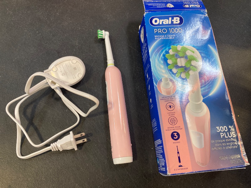 Photo 1 of Oral-B Pro 1000 Rechargeable Electric Toothbrush, Pink