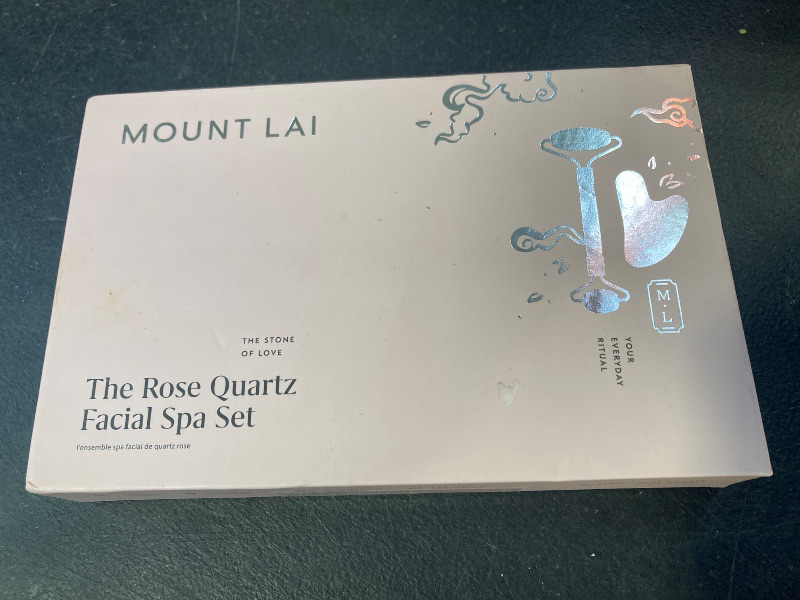 Photo 1 of Mount Lai Rose Quartz Facial Spa Set, Rose Quartz Roller and Gua Sha Facial Tools Set, Guasha Tool for Face to Relieve Muscle Tension and Reduce Puffiness, Anti Aging Skin Care Sets for Women