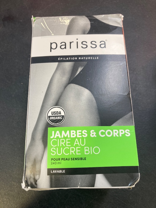 Photo 1 of Parissa Legs & Body Organic Sugar Wax for Sensitive Skin, 100% Natural, Gentle & Washable Formula at Home Waxing Kit, Green, 8 Fl Oz
