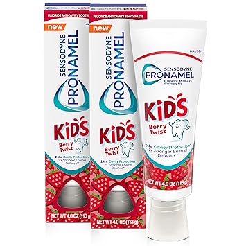 Photo 1 of Sensodyne Pronamel Kids Toothpaste, Fluoride Anticavity Toothpaste, Cavity and Enamel Protection, for Ages 2+, Berry Twist Flavored, 4 oz (2 Pack)
