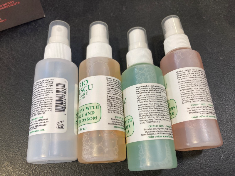 Photo 1 of Mario Badescu Facial Spray Collection with Rose Water, Cucumber, Lavender and Orange Blossom, Multi-Purpose Cooling and Hydrating Face Mist for All Skin Types, Dewy Finish