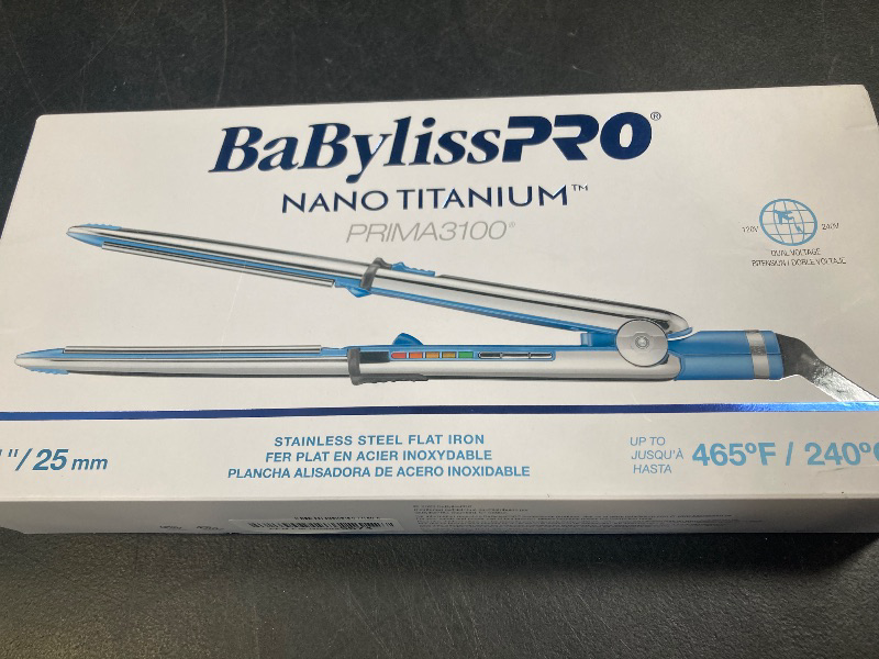 Photo 1 of BaBylissPRO Nano Titanium Flat Iron Hair Straightener, 1" Prima Iconic Hair Straightener Iron & Curling Iron for Professional Salon Results and All Hair Types