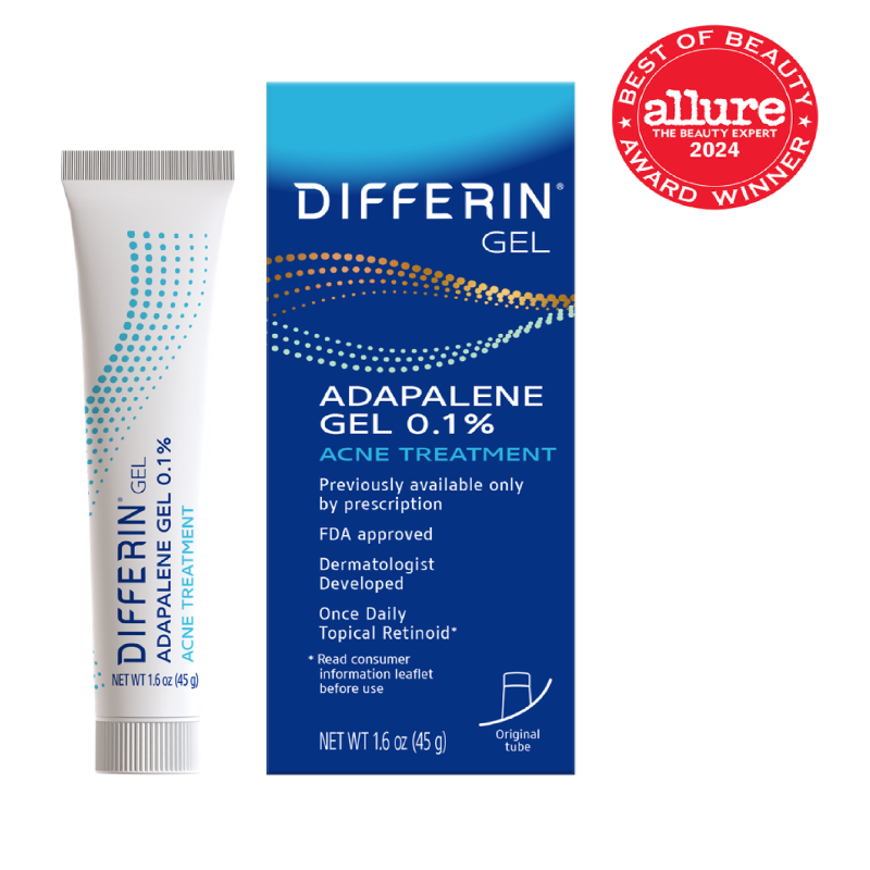 Photo 1 of Differin Acne Treatment Gel, 180 Day Supply, Retinoid Treatment for Face with 0.1% Adapalene, Gentle Skin Care for Acne Prone Sensitive Skin, 45g Tube