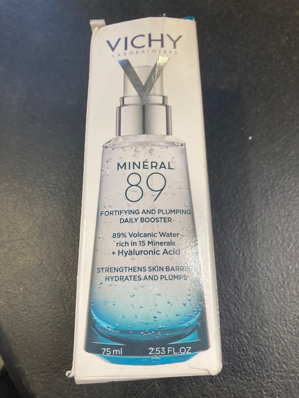 Photo 1 of Vichy Mineral 89 Fortifying & Hydrating Daily Skin Booster, Pure Hyaluronic Acid Serum For Face, Plumps & Hydrates, Repairs Skin Barrier, Lightweight Moisturizing Gel, Fragrance Free & Oil-Free