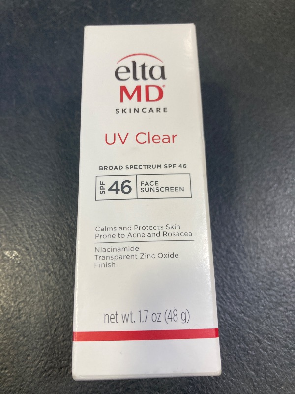 Photo 1 of EltaMD UV Clear Face Sunscreen SPF 46, Oil Free for Face with Zinc Oxide, Dermatologist Recommended Sunscreen Lotion, For Acne-Prone Sensitive Skin, 1.7 oz Pump