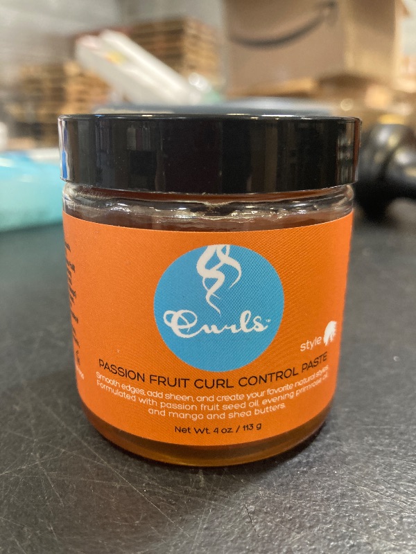 Photo 1 of Curls Passion Fruit Control Paste - For Edges and Frizzy Hair - For All Types - 4 Fl Oz
