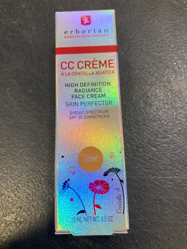 Photo 1 of Erborian Color Correcting CC Cream with Centella Asiatica, Tan (Dore) - Light Multi-Purpose Facial Concealer with Illuminating Finish Soothes & Hydrates - SPF Korean Skincare Skin Perfector - 0.5 Oz