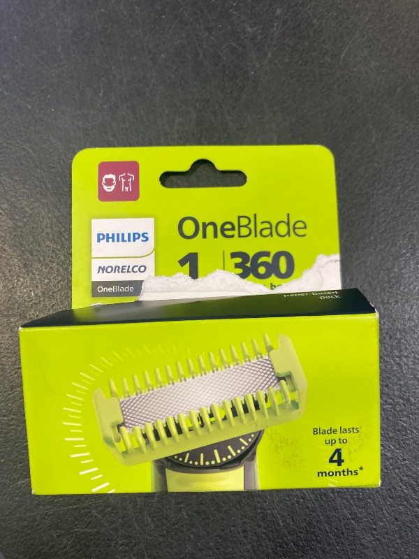 Photo 1 of Philips Norelco One Blade 360 Blade, Genuine Replacement Blade, Face/Body Kit, for One Blade Electric Shaver and Trimmer, Durable Stainless Steel, Trim, Edge and Shave, QP614/80