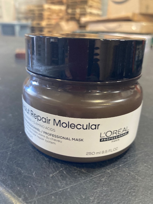 Photo 1 of L'Oréal Professionnel Paris Absolut Repair Molecular Hair Mask - Repairs Damage & Restores Strength For Extremely Dry Damaged Hair, Extra Detangling & Hydration, Peptides Bonder