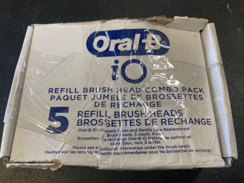 Photo 1 of Oral-B iO Ultimate Clean Replacement Brush Heads, 5 Count, 4 Ultimate Clean + 1 Gum & Sensitive Black